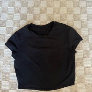 Black Cropped T-Shirt